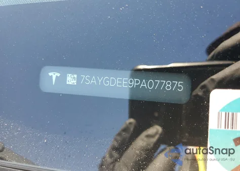 2023 Tesla Model Y из США, поврежденный, VIN 7SAYGDEE9PA077875